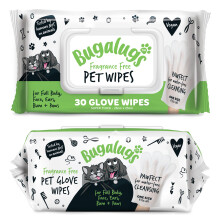Bugalugs Dog Cat Glove Pet Wipes Full Body Bum Paw