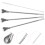 1 Set Rührstäbchen Cocktail Silber 7