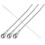 1 Set Rührstäbchen Cocktail Silber 8