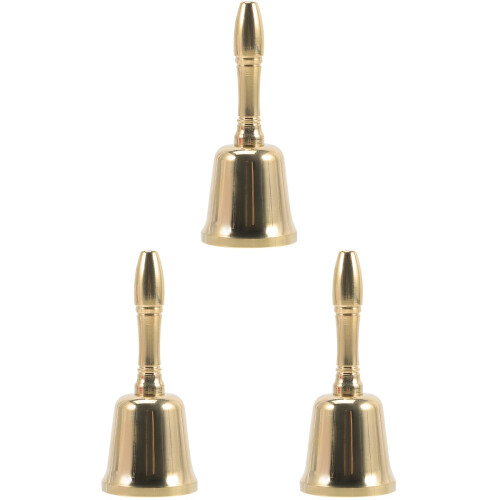 3Stück Handglocke Messing Für Schule Hotel Restaurant Service 1