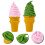 2Stk Lebensnaher Eiscreme Modellierfigur Süßer Eiskonstanten-Prop 3