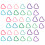 50 Blocking Strick DIY Bastelmarkierer 1,30x1,30x0,30 cm 1