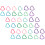 50 Blocking Strick DIY Bastelmarkierer 1,30x1,30x0,30 cm 5