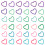 50 Blocking Strick DIY Bastelmarkierer 1,30x1,30x0,30 cm 10