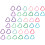 50 Blocking Strick DIY Bastelmarkierer 1,30x1,30x0,30 cm 8