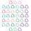 50 Blocking Strick DIY Bastelmarkierer 1,30x1,30x0,30 cm 4