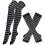 1 Set Omslagkousen Zwart Polyester Vrouwen 2