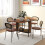 Homcom HOMCOM Mobile Drop Leaf Dining Table on Wheels with Storage Shelf Rustic Brown 1