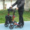 Homcom HOMCOM 4 Wheel Rollator Walker,  Adjustable Mobility Walker with Bag, Red 1