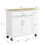 SoBuy Kitchen Island on Wheels White 3
