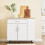 SoBuy Kitchen Island on Wheels White 2
