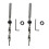 Countersink Counterbore Bohrer Set Schwarz 2 Sets 17,5x0,95 Cm 1