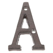 Address Letter Schwarz Eisen 1 2,95x1,89x0,2 Zoll