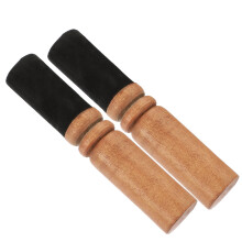 2 Stuks Zingende Kom Accessoires Van Hout En Wollen
