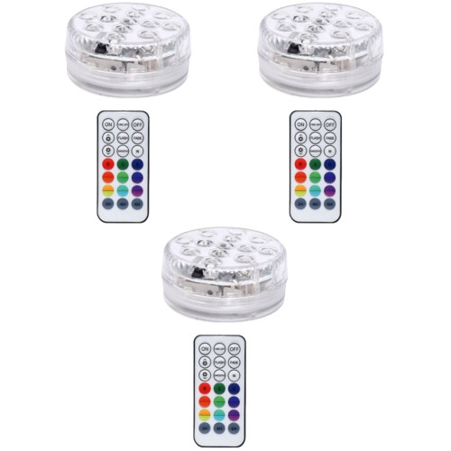 3 Sets Untertauchbare LED Mit Fernbedienung 2