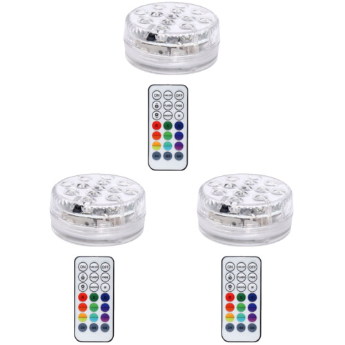 3 Sets Untertauchbare LED Mit Fernbedienung 1