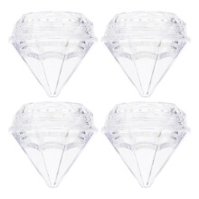 50Stk Portabler Kosmetik Creme Spender Transparent Mit Diamantdesign