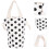 Cup Set, Cartoon Canvas Trinkbecher Abdeckung 5