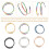 6 Nasenringe Spiral Piercing Schmuck Schraube 7