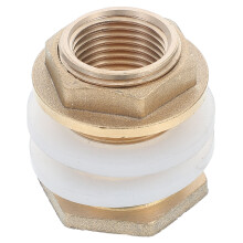 3Stück Messing Adapter Gewinde Durchgangsstutzen PVC Verbinder