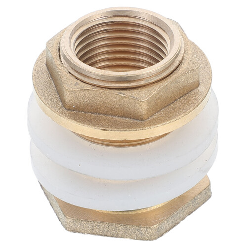 3Stück Messing Adapter Gewinde Durchgangsstutzen PVC Verbinder
