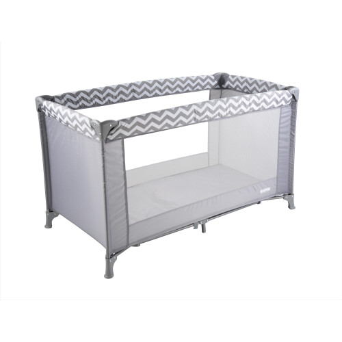 Babyco Travel Cot Grey Wave -Padded Liner 1