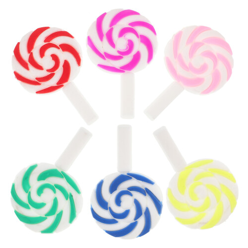 72 Teile Ton Lutscher Bastelset Regenbogenfarben