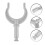 Boots Paddel Halter Gabel Form Ruderhalterung Aluminium 1 11