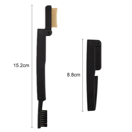 Eyebrow Brush Dubbelzijdig Zwart 1 Stuk 1