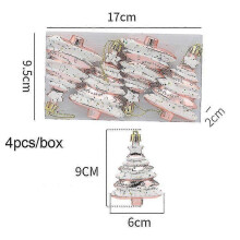 (rose gold tree) Christmas Pendants Boxed Painted Icicle Cone Candy Ball Xmas Tree Ornaments Noel Christmas Home Decor New Year 2023 Navidad