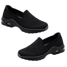 1 Paar Schwarze Damenschuhe Für Sport Freizeit