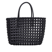 Large- Capacity Handtasche Tragetasche Stroh Gestrickt