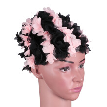 Retro Blumen Badehaube Mehrfarbig Für Schwimmen Erwachsene 1 Satz
