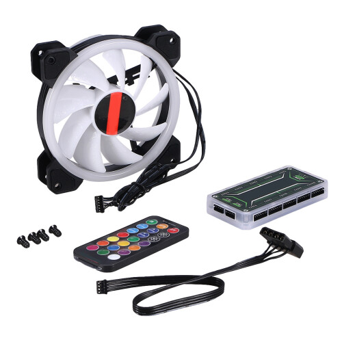120Mm Rgb Pc-Gehäuselüfter Mit Hoher Luftdurchsatz Controller