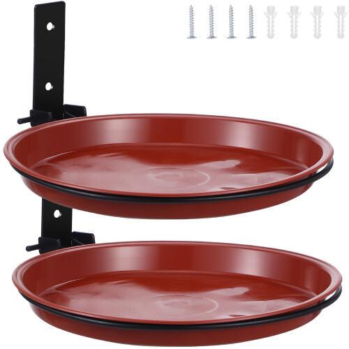 1 Set Vogelfütterung Badewanne Wandhalterung Außen 1