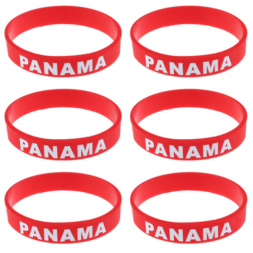 6Pièces Bracelets Silicone Durable Déco Pays Multicolores