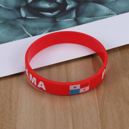 6Pièces Bracelets Silicone Durable Déco Pays Multicolores 2