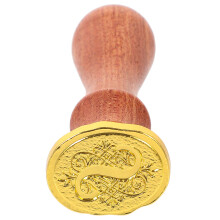Vintage Wax Seal Kit Met Handvat En Metaal Stempel