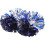 2Pcs Blue PVC Cheer Pom Poms Durable Reusable Performance Props 1