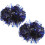 2Pcs Blue PVC Cheer Pom Poms Durable Reusable Performance Props 10