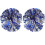 2Pcs Blue PVC Cheer Pom Poms Durable Reusable Performance Props 11