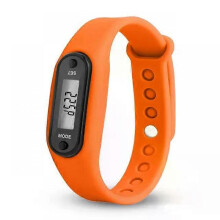 (orange, 1pc) 1/2PCS Sport Smart Wrist Watch Bracelet LCD Display Fitness Gauge Step Tracker Digital Pedometer Run Walking Calorie Counter
