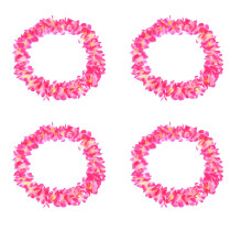 1 Set 4teilige Hawaiianische Girlanden Halskette Armband Tropenparty
