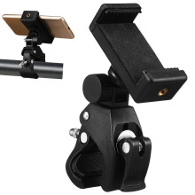 1Ensemble Support Smartphone Rotatif Noir En ABS Pour Pied Microphone