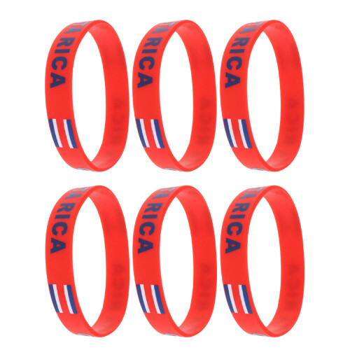 6St Kwalitatieve Country Wristbands Van Silicone