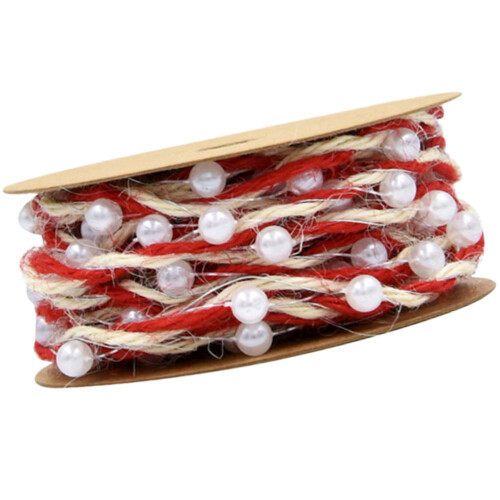 1Rouleau Ruban Artisanat Avec Perles Pour Cadeaux