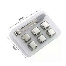 (A6) Stainless Steel Ice Cubes, Reusable Chilling Stones for Whiskey Wine, Keep Your Drink Cold Longer, SGS Test Pass