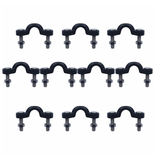50Pcs Nylon Bungee Deck Loop Tie Down Pad Eye Kit for Kayak Black 2