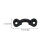 50Pcs Nylon Bungee Deck Loop Tie Down Pad Eye Kit for Kayak Black 2