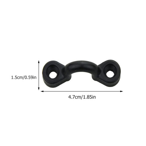 50Pcs Nylon Bungee Deck Loop Tie Down Pad Eye Kit for Kayak Black 1